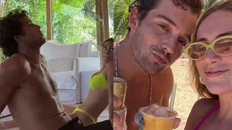 Luisa Perissé treina e curte praia com o namorado, Rafael Coimbra — Foto: Reprodução/Instagram