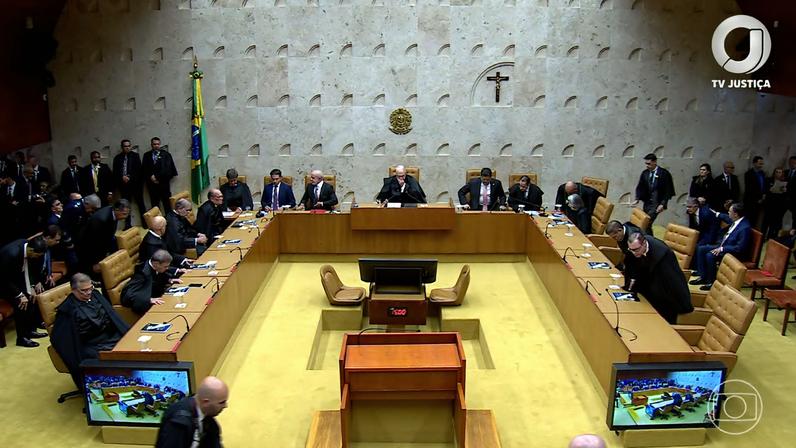 Na abertura do ano judiciário, Fachin defende prioridade para código de conduta do STF e diz que é momento de 'autocorreção' — Foto: Jornal Nacional/ Reprodução