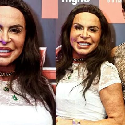 Gretchen usa coleira similar a Luma para bloco em SP