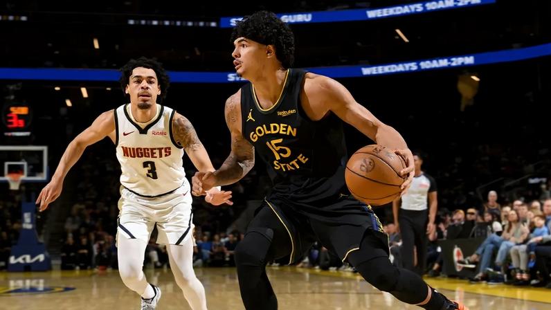 Gui Santos pelo Golden State Warriors na NBA (Foto: Noah Graham / NBAE / Getty Images / Getty Images via AFP)