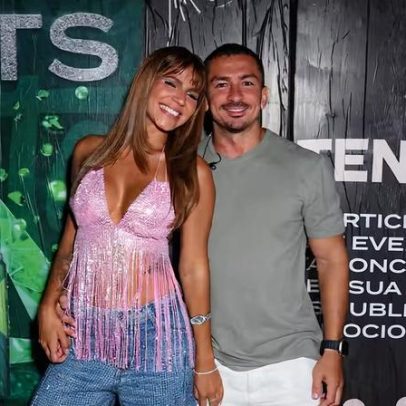 Hariany aparece agarradinha a Renan Machado em show de Anitta