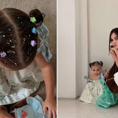 Amanda Kimberlly posta foto da filha com Neymar