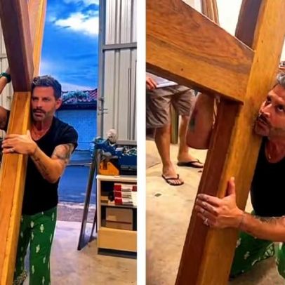 Henri Castelli ensaia para interpretar Jesus Cristo em espetáculo