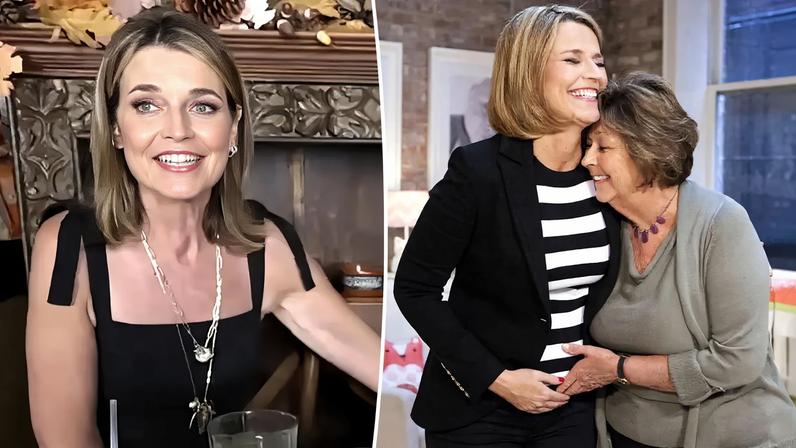 Savannah Guthrie embracing her mother, Nancy Guthrie.