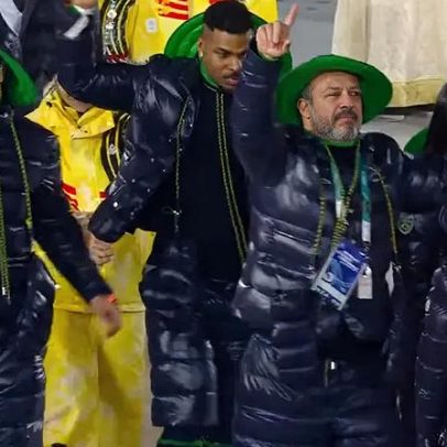 Delegação brasileira celebra o encerramento das Olimpíadas de Inverno