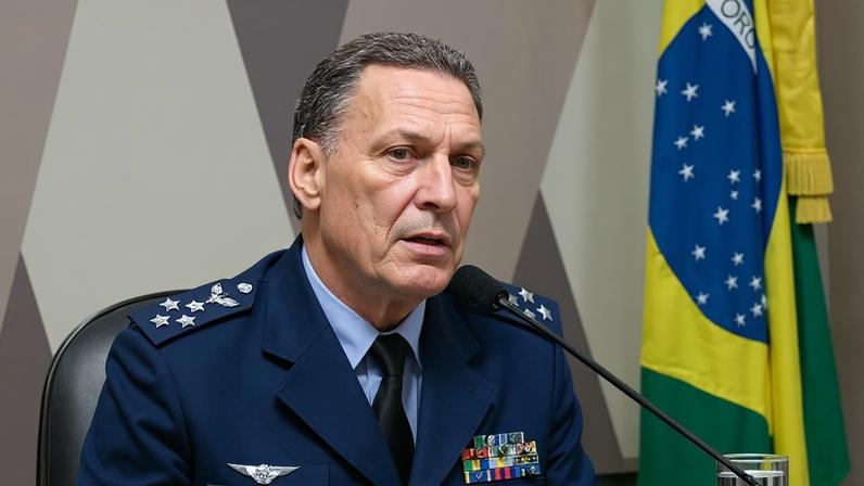 Tenente-brigadeiro Aquino passou por sabatina na Comissão de Constituição e Justiça em 2018. — Foto: Agência Senado