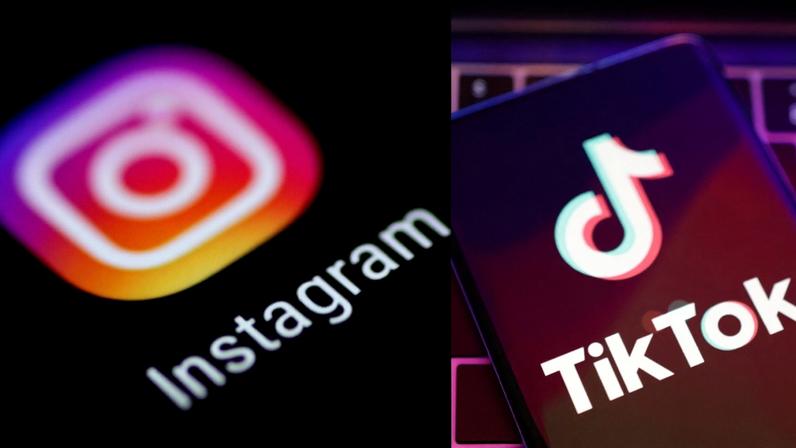 Instagram e TikTok — Foto: Reuters