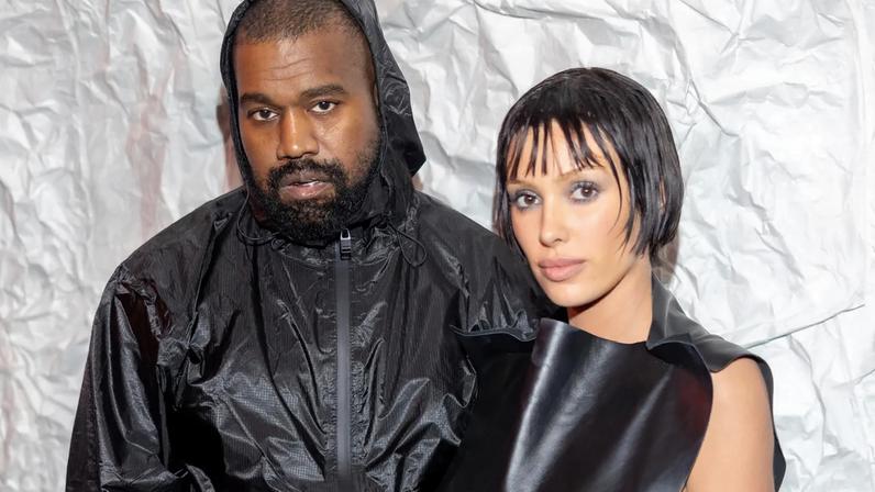 Kanye West and Bianca Censori attends the Marni fashion show during the Milan Fashion Week Womenswear Fall/Winter 2024-2025 on February 23, 2024 in Milan, Italy.