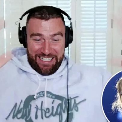 Travis Kelce quebra cadeira em podcast e brinca sobre Taylor Swift