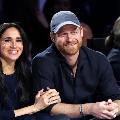 Príncipe Harry e Meghan Markle são vistos no All-Star da NBA em LA