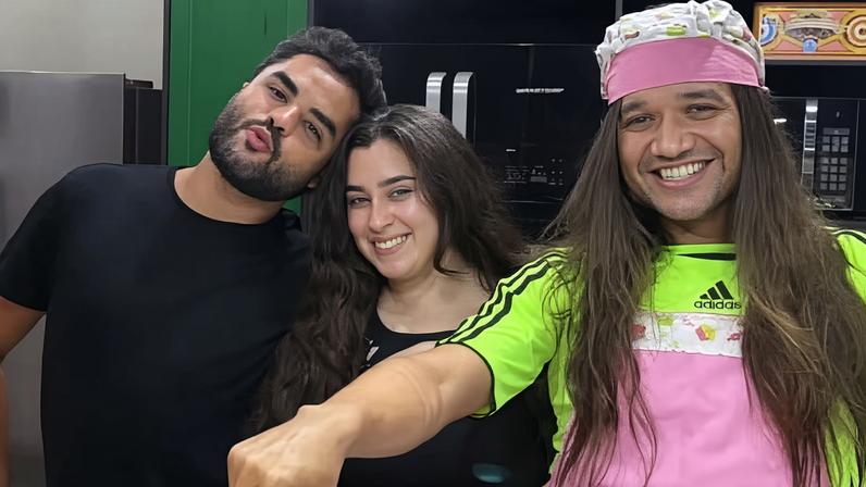 Lauren Jauregui com Lucas Guedez e Dudu Barros — Foto: Reprodução/Instagram