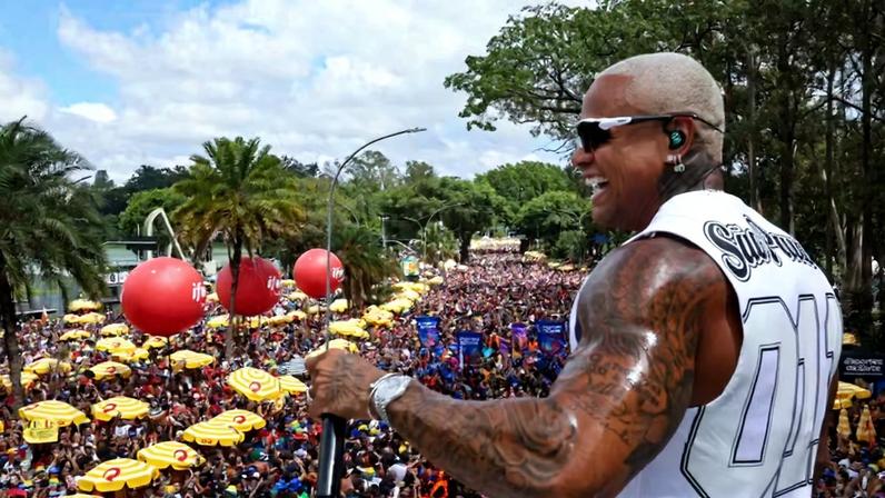 Léo Santana comanda bloco de Carnaval em São Paulo — Foto: Tomzé Fonseca/AgNews