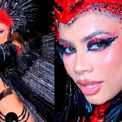 Lexa estreia em SP com look de 100 mil cristais e exalta físico de mulher real