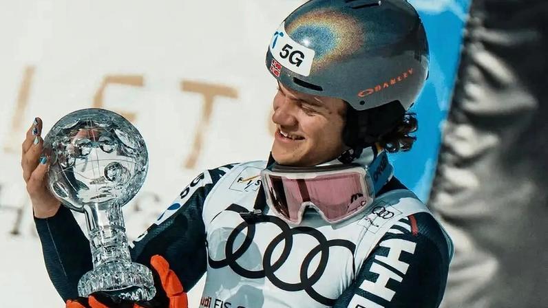 Lucas Pinheiro conquistou o Globo de Cristal como atleta da Noruega (Foto: Reprodução/ Instagram)