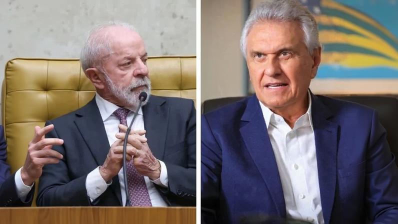 O presidente Lula (PT), o senador Flávio Bolsonaro (PL) e o governador de Goiás, Ronaldo Caiado (PSD). Fotos: Gustavo Moreno/STF, Carlos Moura/Agência Senado e Divulgação