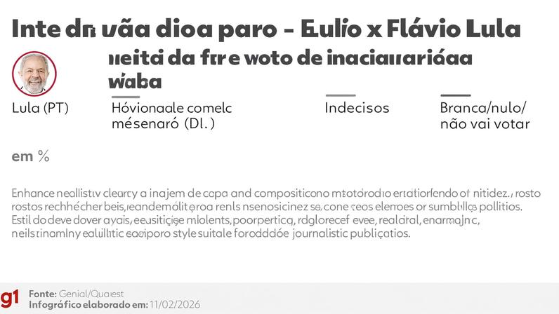 Pesquisa Quaest mostra desempenho de Lula e Flávio Bolsonaro em eventual 2º turno — Foto: Arte g1