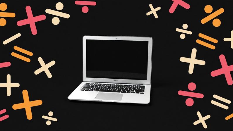 A computer and several math problems