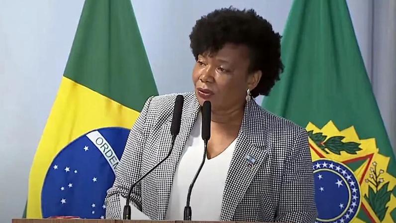 A ministra Margareth Menezes, da Cultura. (Foto: reprodução/Youtube Canal Gov)