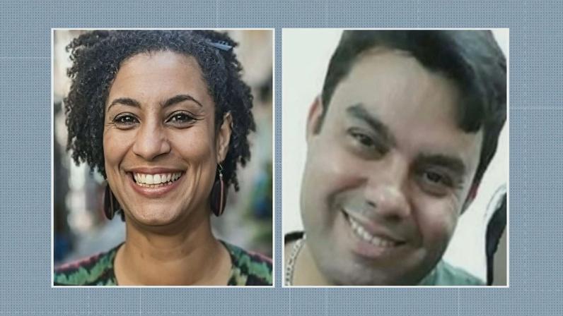 Marielle Franco e Anderson Gomes foram mortos no dia 14 de março, no Rio de Janeiro — Foto: Reprodução/TV Globo