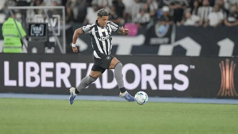 Matheus Martins em campo pelo Botafogo na Libertadores (Foto: Thiago Ribeiro/AGIF/Gazeta Press)