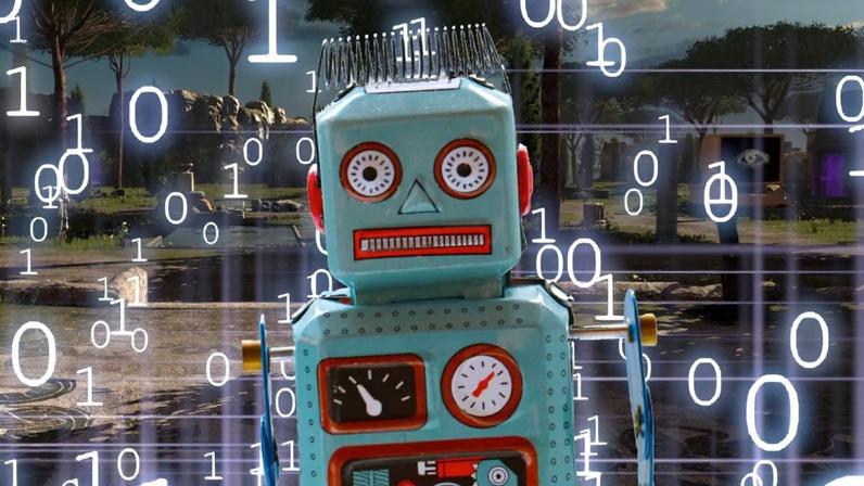 A confused robot.