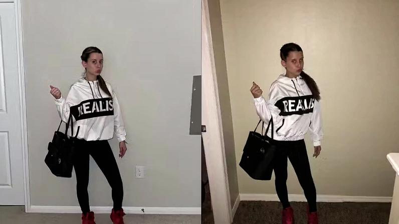 À esquerda, Arii atualmente, e à direita, a foto que viralizou e ganhou as redes sociais como meme. — Foto: Reprodução/Instagram/@arii