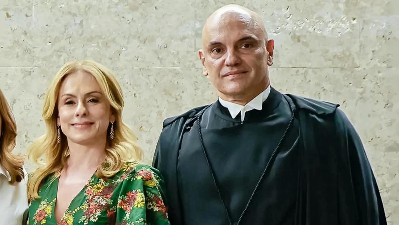 Moraes e a esposa, a advogada Viviane Barci de Moraes. (Foto: Ricardo Stuckert/PR)