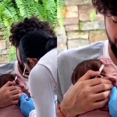 Nattan mostra vacinação de Zuza, filha com Rafa Kalimann