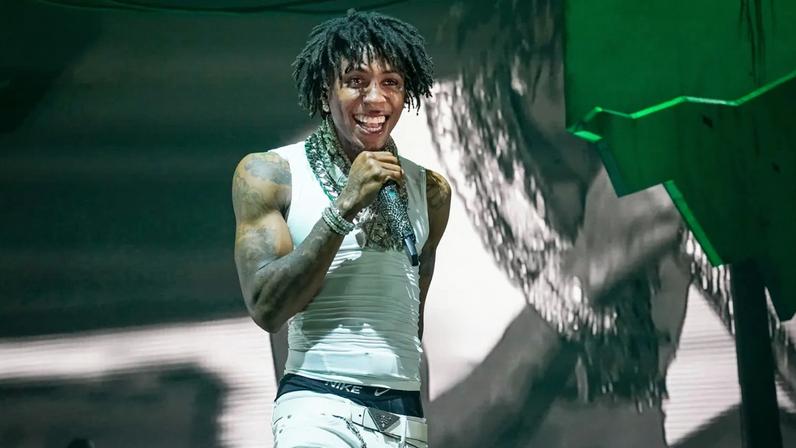 NBA YoungBoy performs onstage during the MASA TOUR