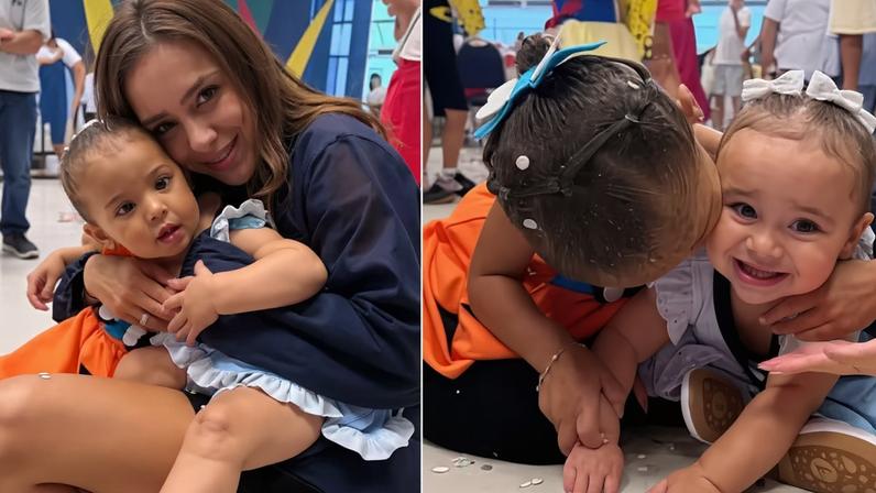 Filhas de Neymar com Bruna Biancardi curtem bailinho de Carnaval