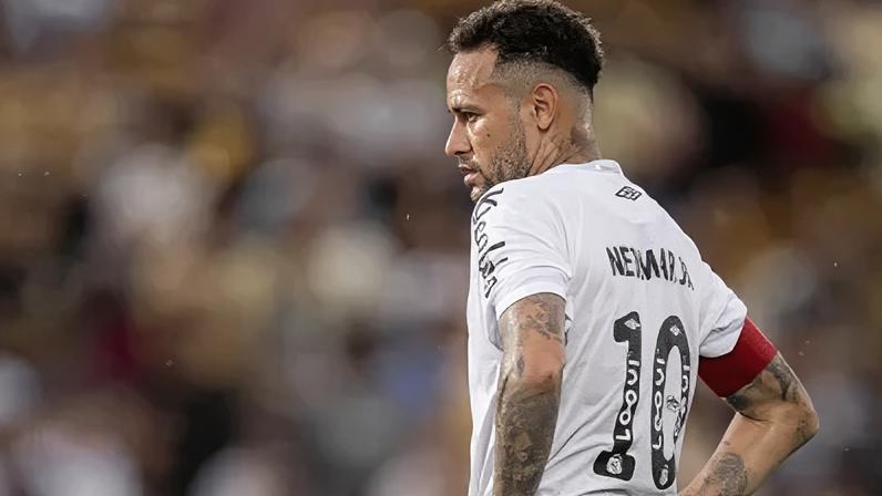 Neymar durante a eliminação do Santos para o Novorizontino no Paulistão