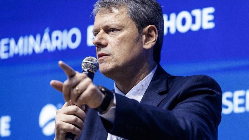 O governador de São Paulo, Tarcísio de Freitas
