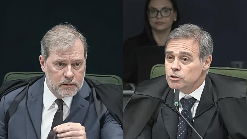 Os ministros do STF Dias Toffoli e André Mendonça