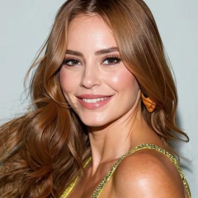 Paolla Oliveira desfila com look verde no Desfile das Campeãs