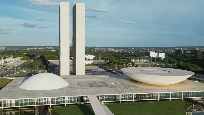 Congresso Nacional, em Brasília (DF) — Foto: Jornal Nacional/ Reprodução