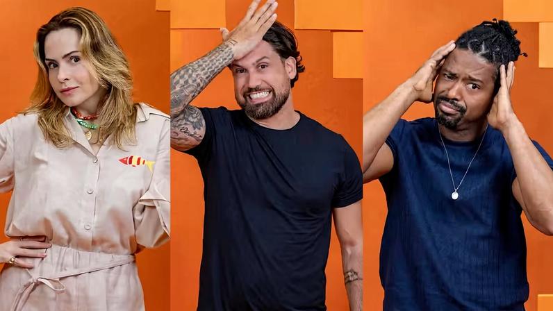 Ana Paula Renault, Brigido e Leandro estão no Paredão — Foto: Globo/ Manoella Mello