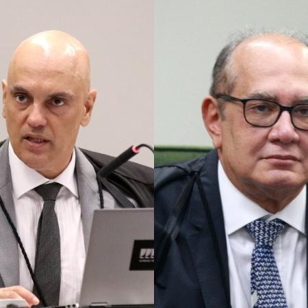 Os ministros Alexandre de Moraes e Gilmar Mendes