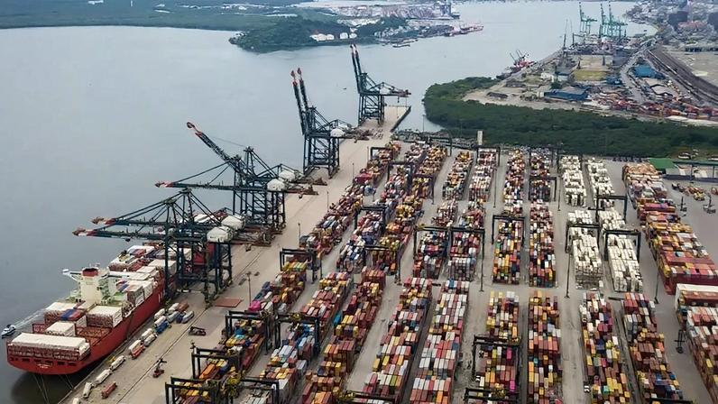 O porto de Santos, em São Paulo. Foto: Porto de Santos/Divulgação