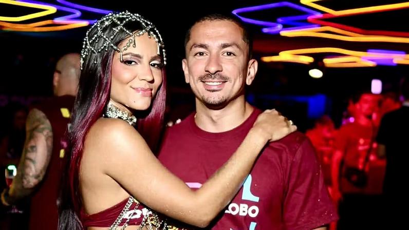 Hariany Almeida e Renan Machado no Camarote Quem O Globo — Foto: @rafacusato/Quem