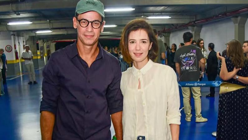 Marjorie Estiano e Marcio Maranhão no show de Bad Bunny — Foto: Edu Araujo/ Agnews