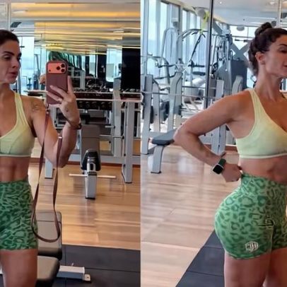 Kelly Key exibe pump pós-treino em selfie com hit dos anos 2000