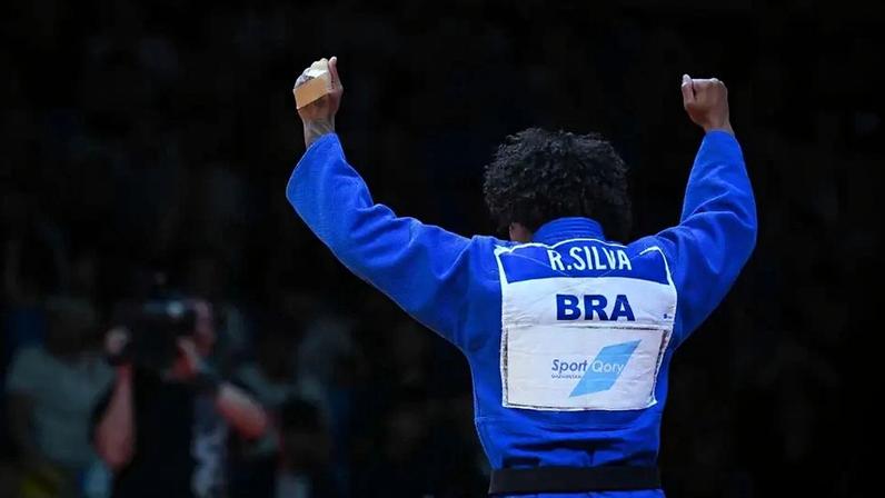 Rafaela Silva foi bronze no Grand Slam do Cazaquistão (Foto: IJF)