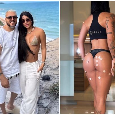 Rayane Figliuzzi, namorada de Belo, mostra bumbum harmonizado e comenta flacidez