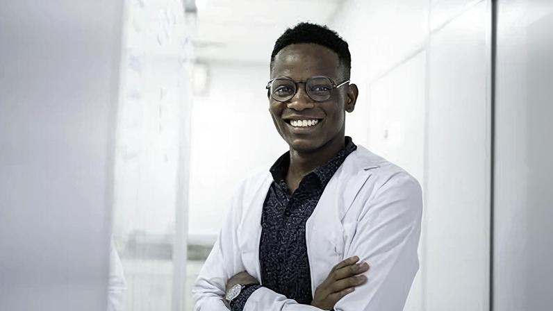 Portrait of a smiling scientist at laboratory