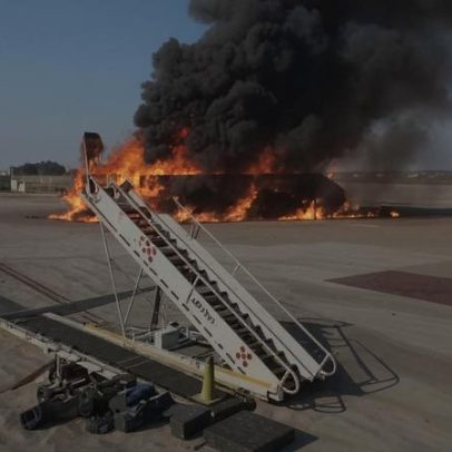 Imagem manipulada mostra avião em chamas em Guadalajara após morte de El Mencho