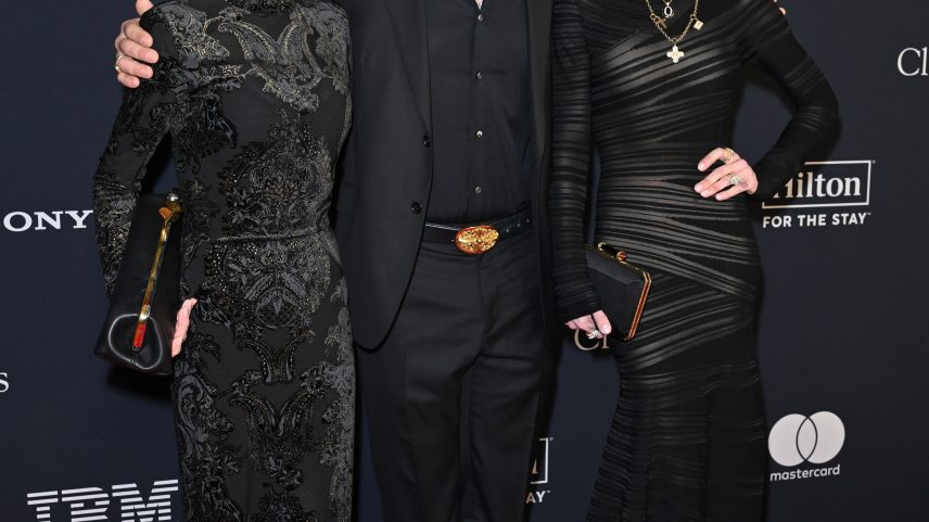 Kelly and Jack Osbourne joined their mom, Sharon, at Clive Davis’ pre-Grammy party Saturday.