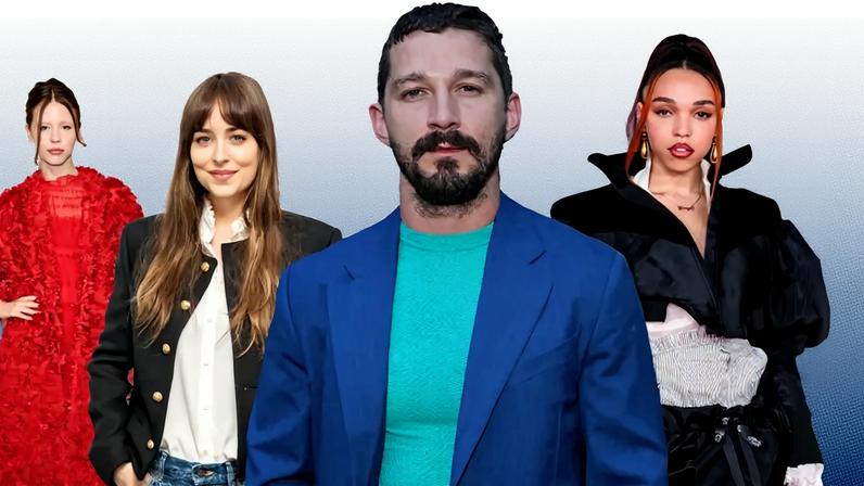 Shia LaBeouf and his exes Mia Goth, Dakota Johnson and FKA Twigs