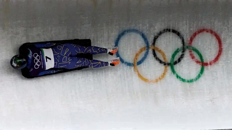 A brasileira Nicole Silveira compete no skeleton nos Jogos Olímpicos de Inverno Milao-Cortina 2026 (Foto: Gabriel Heusi/COB)