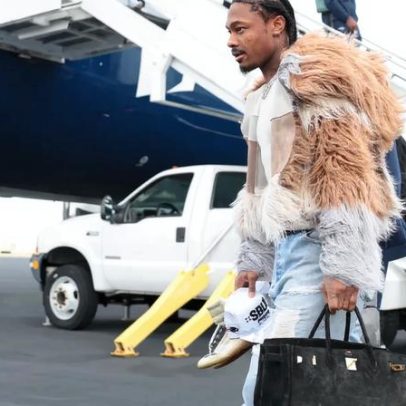 Stefon Diggs visto com Birkin rara e botas de pele antes do Super Bowl 2026