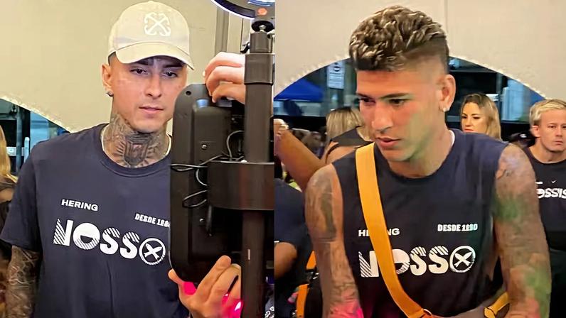 Jogadores do Flamengo, Pulgar e Carrascal emendam vitória com curtição na Sapucaí; fotos — Foto: QUEM